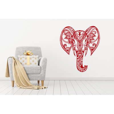 Décalcomanie murale éléphant mehndi Yatton