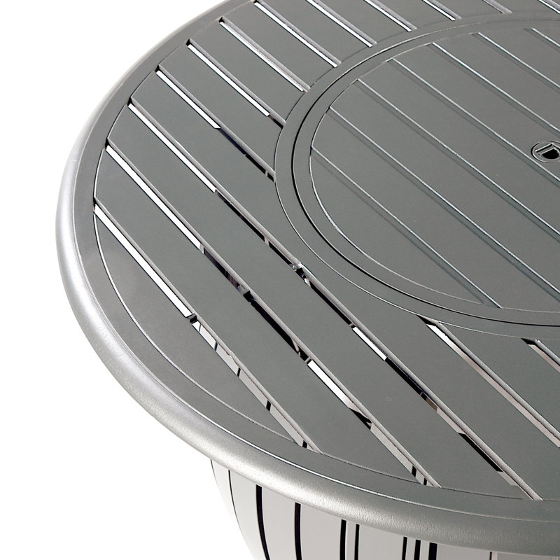 Table foyer au propane en aluminium Ceinture, Gris