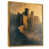 Toile avec cadre flottant or