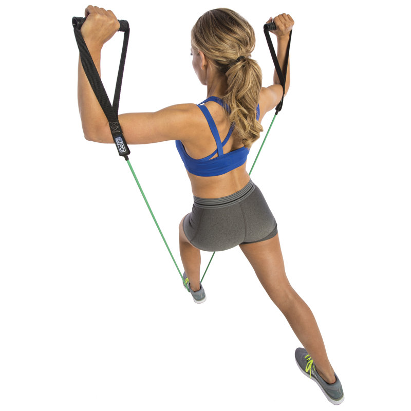 Puissance professionnelle 20 lb Gofit® Tube de résistance avec poignées (vert)