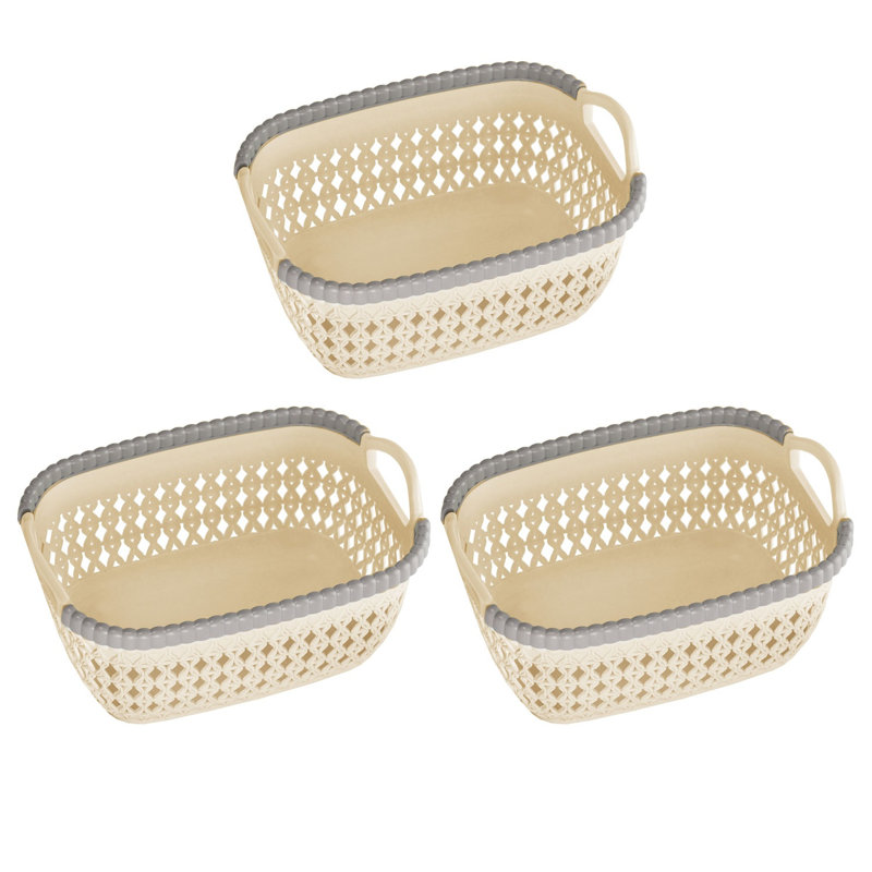Rebrilliant Plastic Basket, Beige, 3