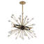  Lustre ovale 6 lumières Ariel en noir avec accents dorés Ariel