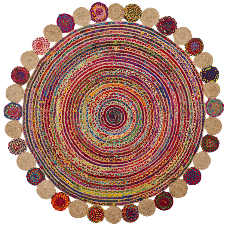 Herzig Hand-Woven Flatweave Red Area Rug