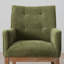 Fauteuil rembourré en bois de tweed rembourré-129171914