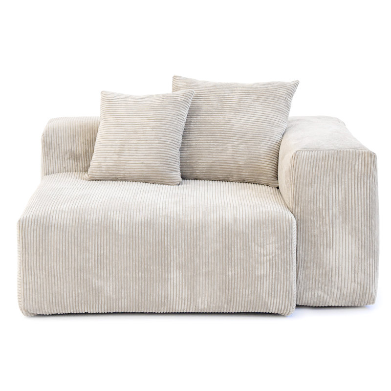 Nikodemos Corduroy  Slipper Chair, Beige