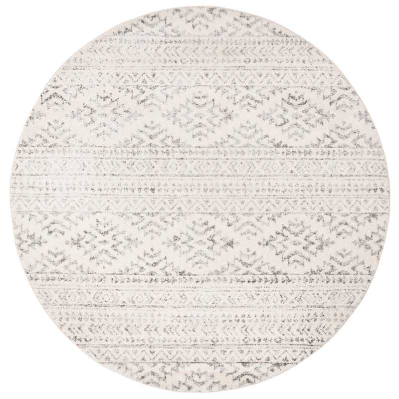 Leiding Ivory/Dark Grey Rug, Round 201 cm