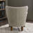 26'' W Small Top-Grain Genuine Leather Upholstered Armchair-899540214