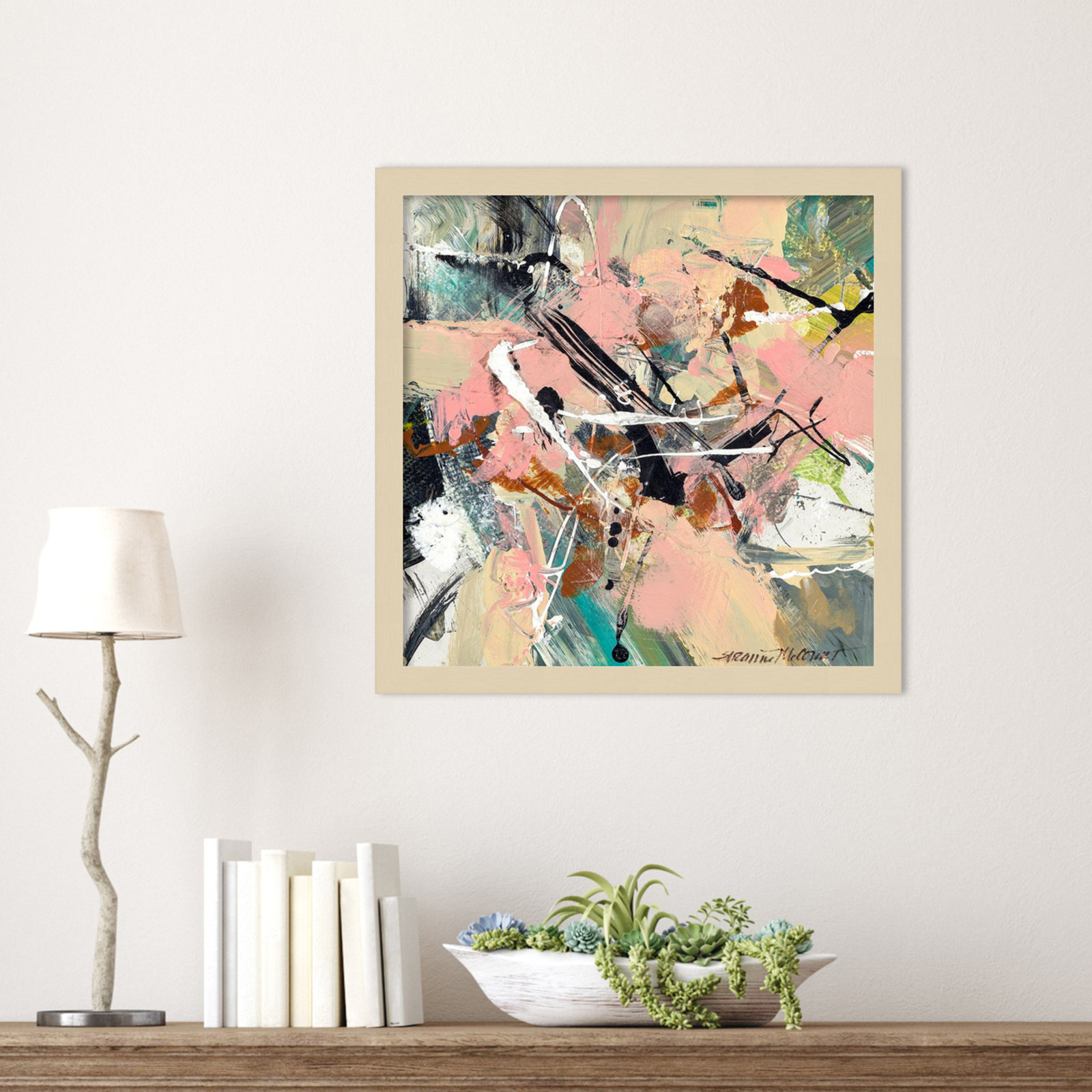 Sutter "Graceful" Print by Suzanne McCourt, 17" H x 17" W, Brown