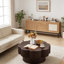 Table basse moderne avec rangement caché en forme de fleur-117599686