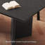 Table de salle à manger rectangulaire noire en bois massif et en pierre frittée-1139181097