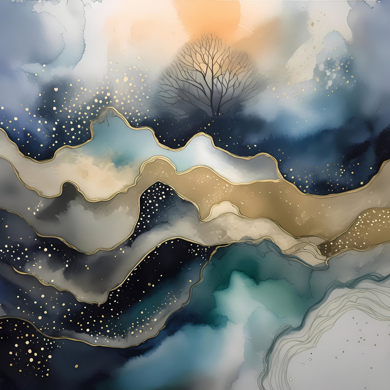 Mountain's Breath, 36" H x 36" W