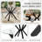 35.4" Round Stainless Steel And Glass Dining Table Set For 2–4 People, Modern Luxury Kitchen Table With Metal Legs And Sturdy Bouclé Chairs, Comfortable And Stylish Dining Furniture For Small Spaces-100304353-100304352-100304412