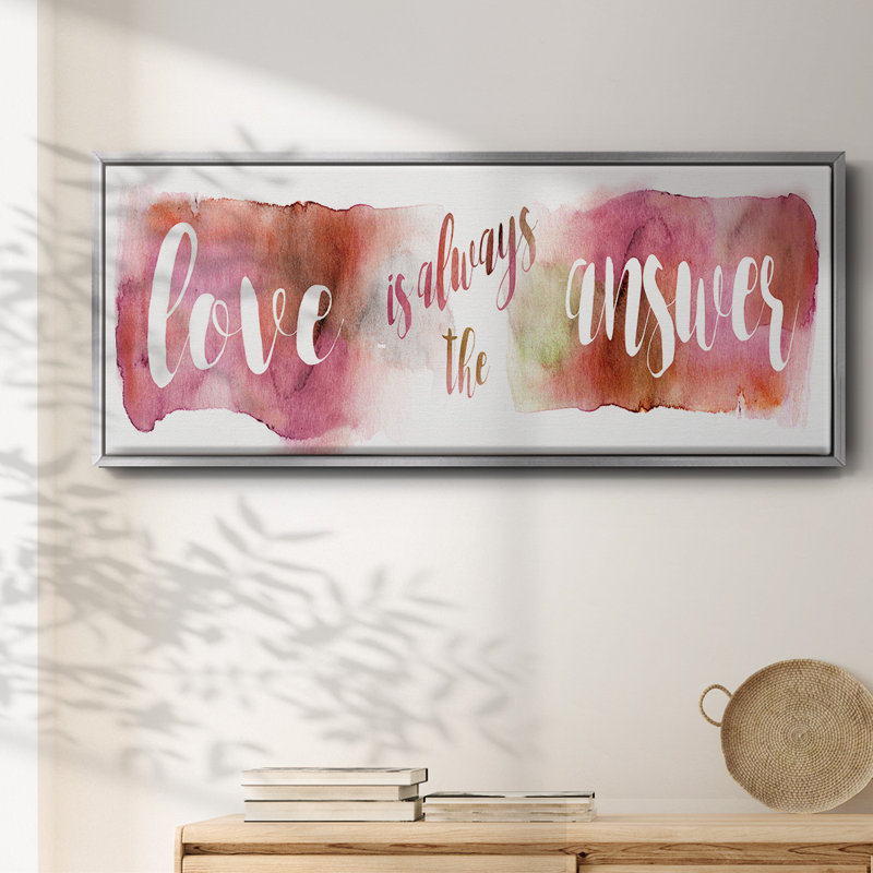 «Love is the Response» - Toile encadrée, H 20 po x l 50 po