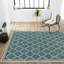 Tapis d'intérieur / extérieur bleu sarcelle / gris Hague-74074057