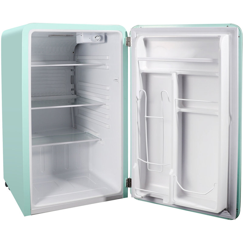 3.2 cu. ft. Retro Mini Refrigerator in Mint Green without Freezer, Mint Green