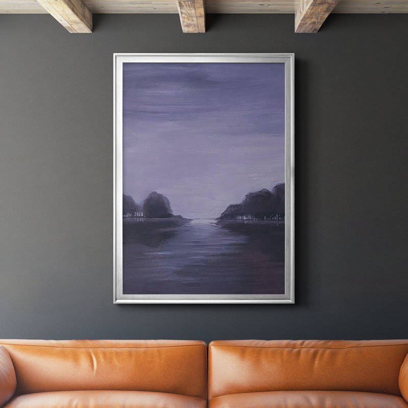 Amethyst Moonlight II, reproduction encadrée de qualité supérieure - prête à être accrochée, Argent