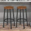 Rustic Industrial Bar Stools with Metal Frame Kitchen Furniture Chair Dining-1322726560