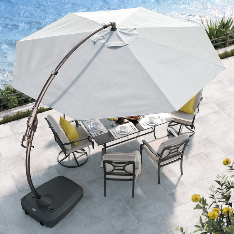 Parasol en porte-à-faux 12 pi Jalbert, Toile granit