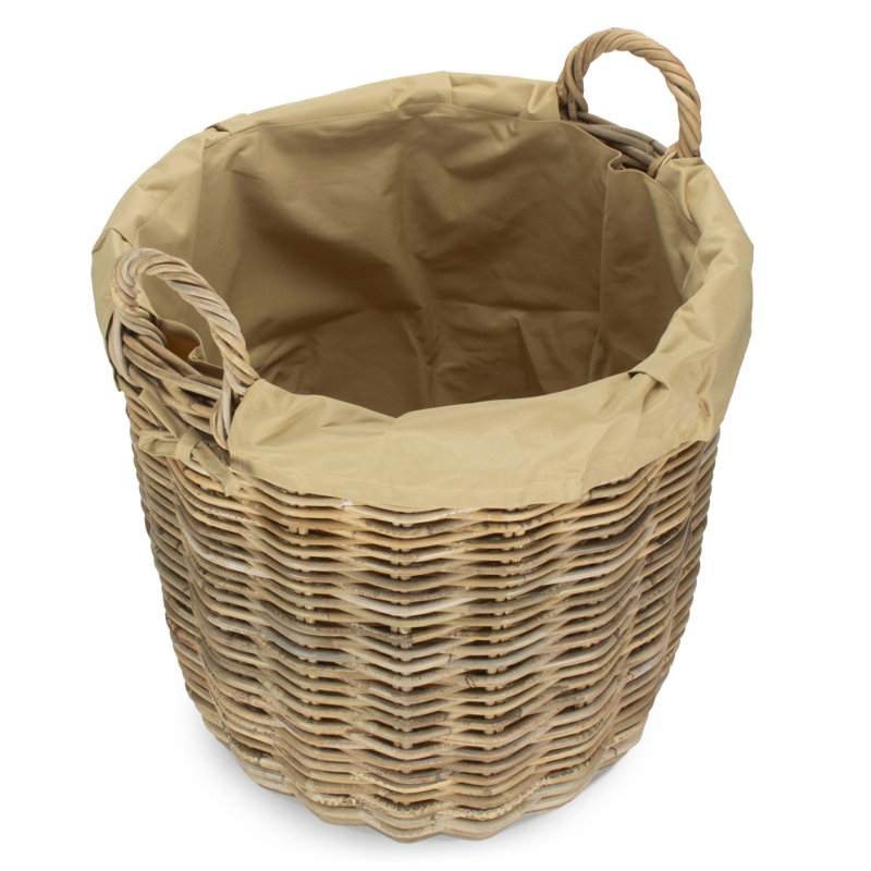 Gavrila Rattan Log Carrier, 53" H x 48" W x 48" D