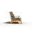 Odyn 3-Person Teak Outdoor Sofa with Sunbrella Antique Beige Cushion-1795601624