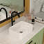 Lavabo de salle de bain rectangulaire en céramique Go Peak