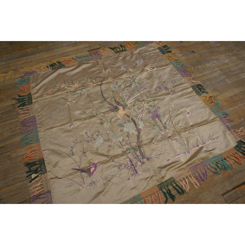 Tapis sauge en soie Antique Textile