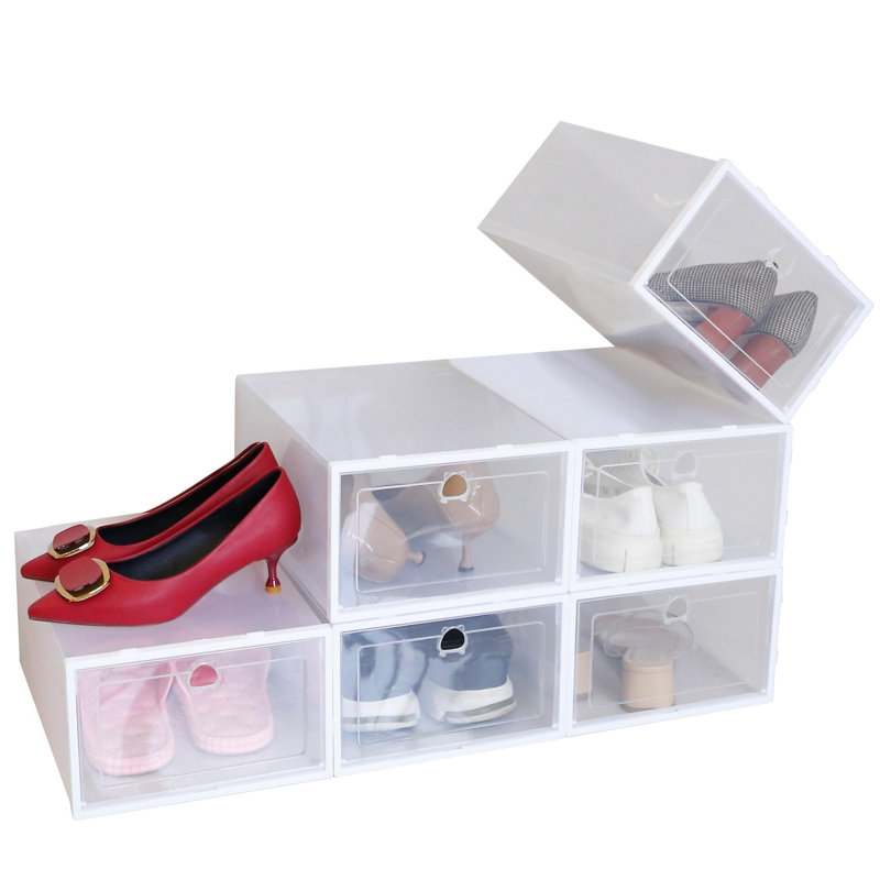 Boîte de rangement pour 6 paires de chaussures, Blanc