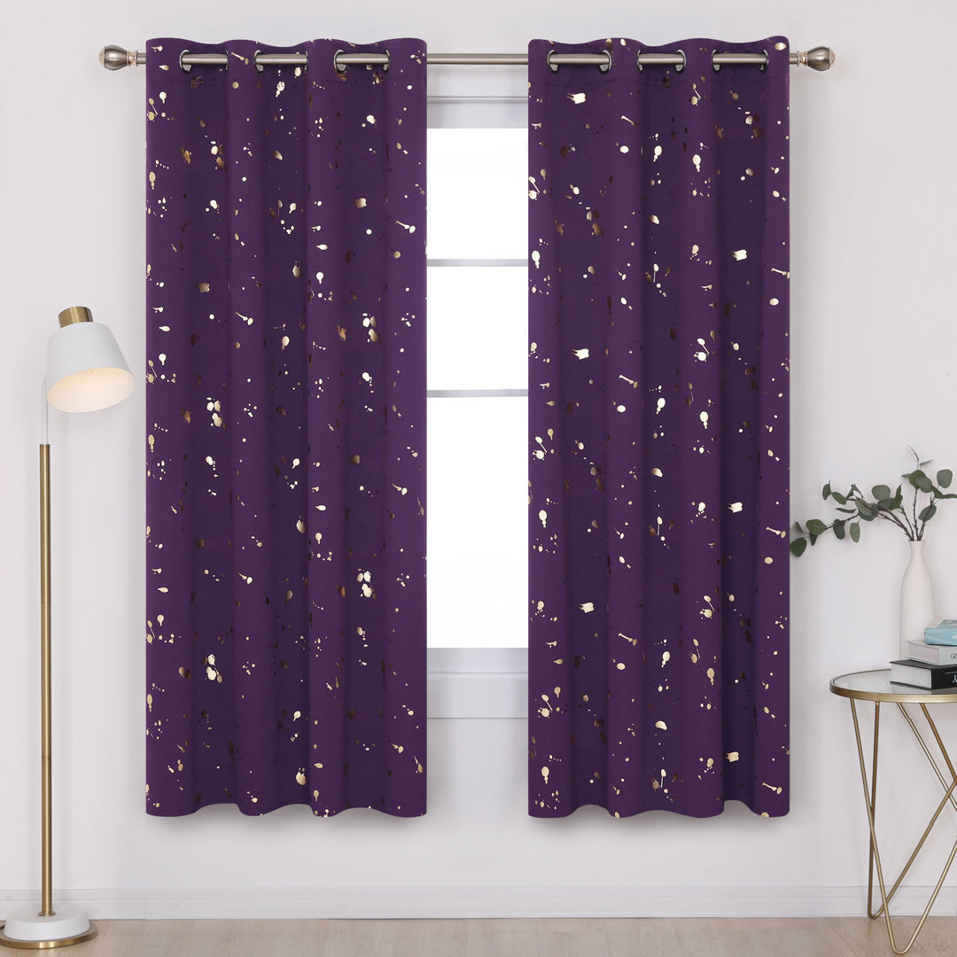 Girlie Polyester Room Darkening Curtain Pair (Set of 2) Mercer41 Curtain 