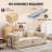 Heron 78.7" Convertible Floor Sofa Bed, Modular Chenille Loveseat Sleeper Couch, Boneless Compression Sectional Sofa for Living Room, Bedroom, Studio, No Assembly Required-924703096