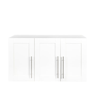 Armoire de rangement murale blanche empilable 16,07 po x l 36,01 po x l 19,98 po, avec tablettes mobiles pour armoire Creative Solutions en blanc, cuisine et bureau à domicile