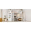 Lit mezzanine en bois peu encombrant avec rangement spacieux, blanc moderne