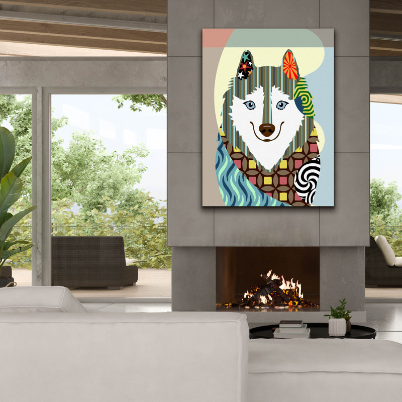«American Eskimo» par Lanre Adefioye, art mural sur toile, H 54 po x l 40 po x P 1,5 po
