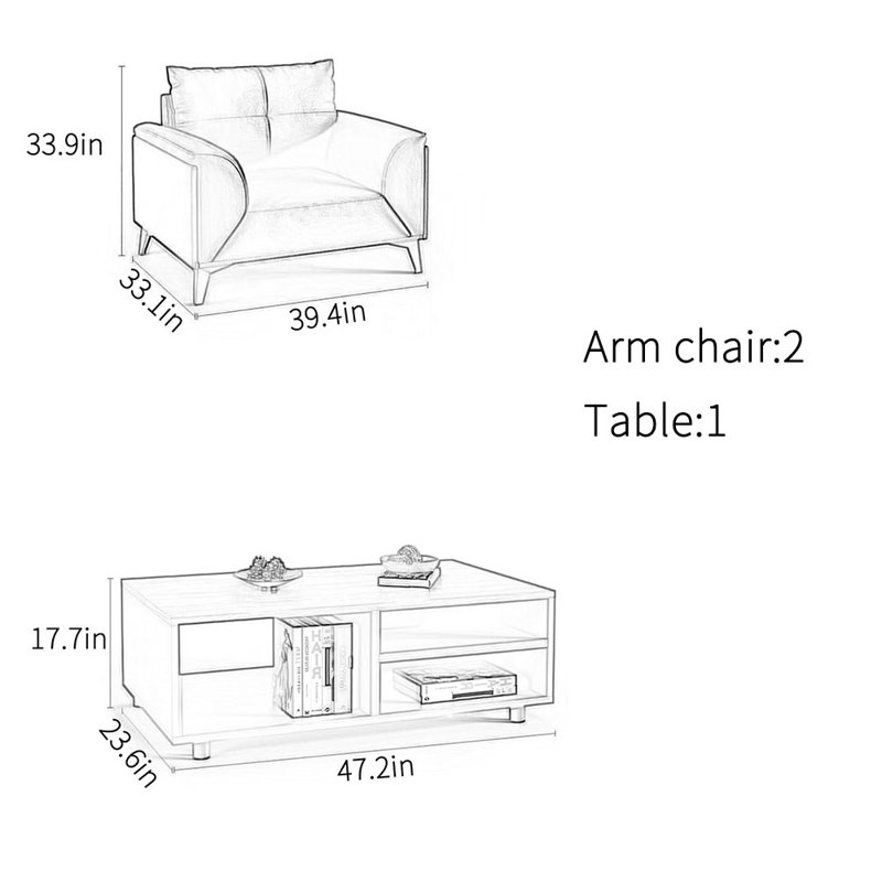 Ensemble de canapé de bureau simple de loisir haut de gamme