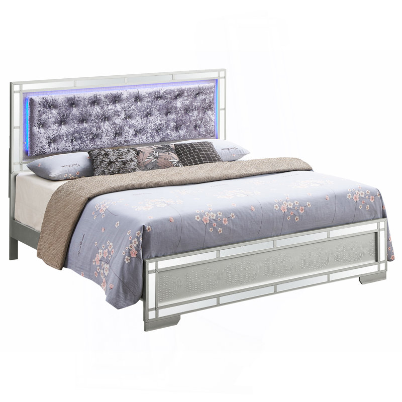 Glamorous Champagne Queen Bed