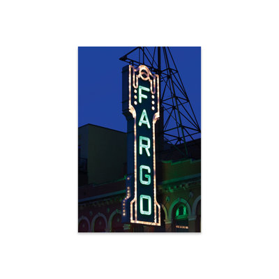 Enseigne au néon, Fargo Theatre, Fargo, Cass County, North Dakota, États-Unis sur plastique / acrylique par Walter Bibikow, peinture