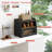 Large Double‑Layer Black Bread Box, Farmhouse Storage Organizer for Kitchen Counter Pantry Cabinet