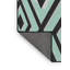 Laine tissée à la machine abstraite et polyester noir/blanc Tapis décoratif-673728101