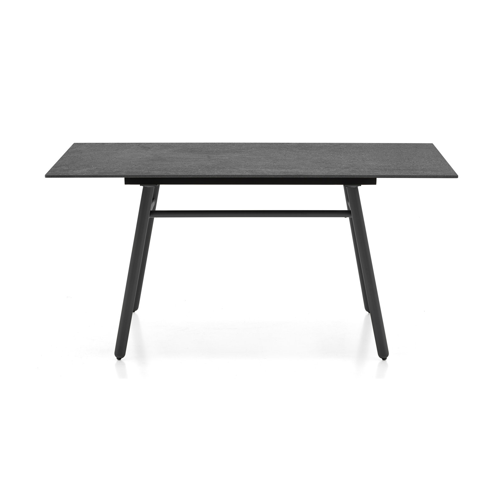 Yo! Outdoor Dining Table with Metal Legs, Matt Black, Cardoso Black