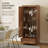 Farmhouse Pantry Cabinet, Kitchen Cabinet, Brown,wood
