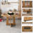 47.24" Ancient  Round MDF Dining Table with 4/6 Woven Linen Chairs, Farmhousefor Kitchen Dining Room Living Room-469367910-469367908-461297644