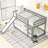 Convertible And Slide Bunk Bed In Gray - Twin Over Arrangement For Versatile Bedroom Setup With Frame Meets Demands Of Modern Living-1511967616