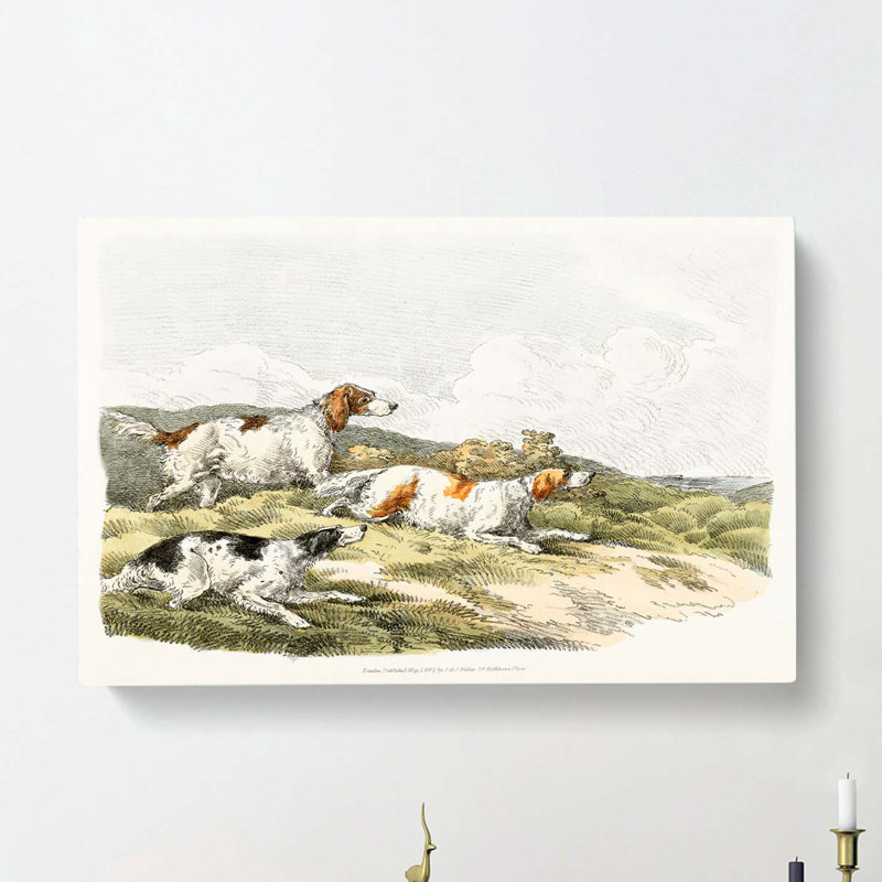 The Running Hounds by Henry Alken - Wrapped Canvas, 35cm H x 50cm W x 3cm D