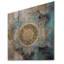 Mandala bleu et or II - impression de mandala boho sur bois de pin naturel-1555963501