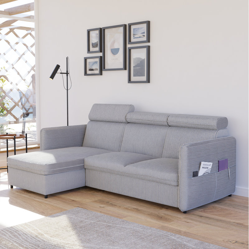 3 Seater Sofa Bed, Grey