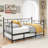 Metal Daybed Frame Twin Size Platform with trundle