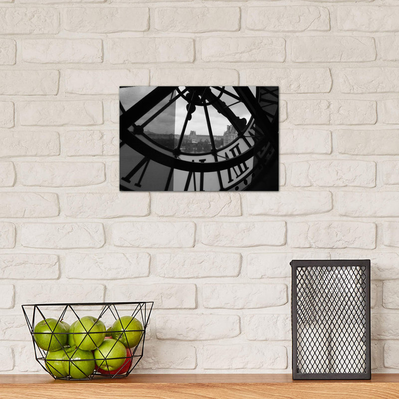Clock Tower In Paris - Print on Canvas, 101.6 cm H x 66.04 cm W x 1.91 cm D, Wrapped Canvas