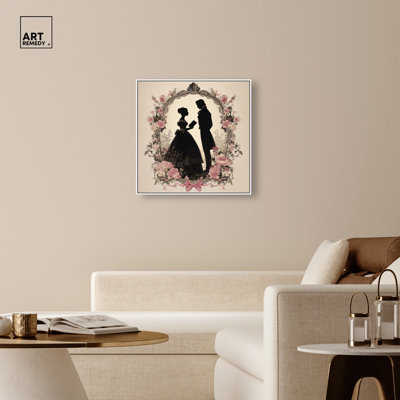 «Delicate Matters of the Heart», impression sur toile encadrée, par Remède, cadre blanc, 30 x 30