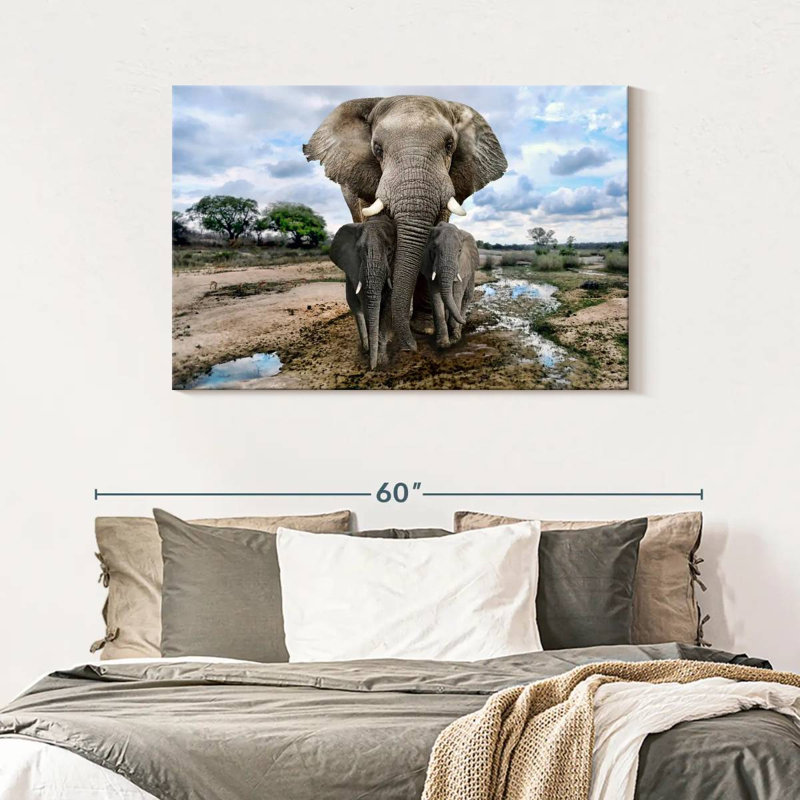 Brampt Safari Elephants, 30" H x 45" W