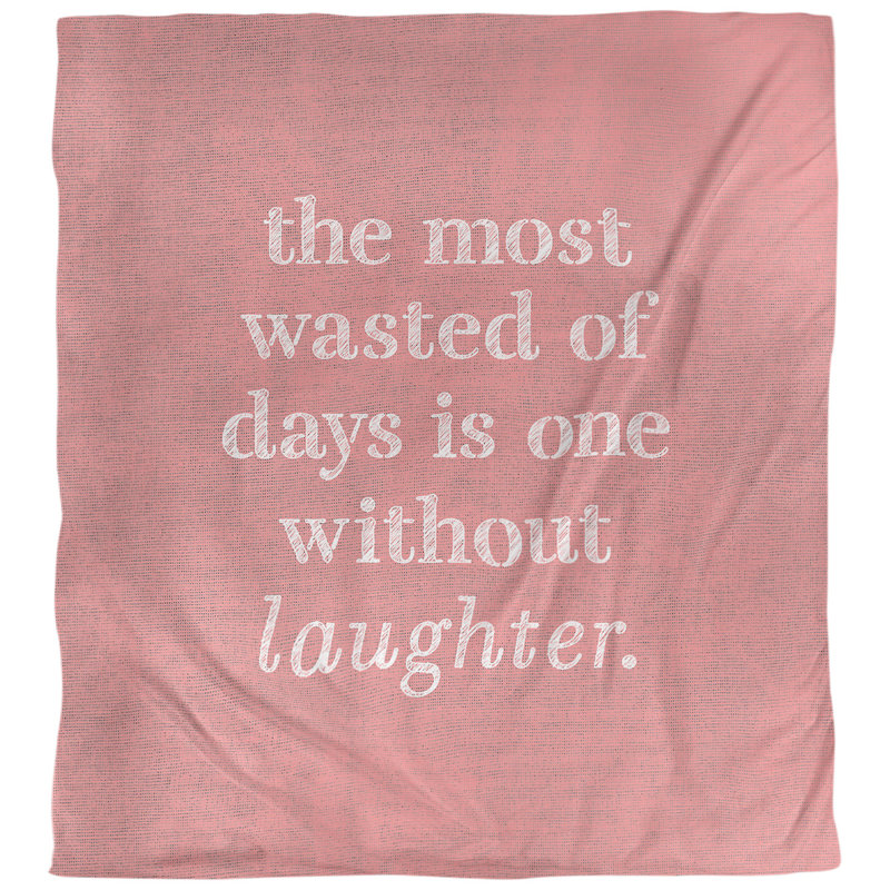 Housse de couette simple avec citation inspiration de rire, Housse de couette pour grand lit, Rouge / blanc