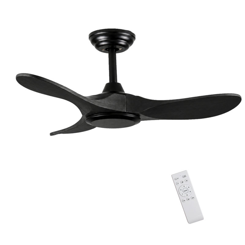Ventilateur de plafond en bois 36 "sans lumière, Black